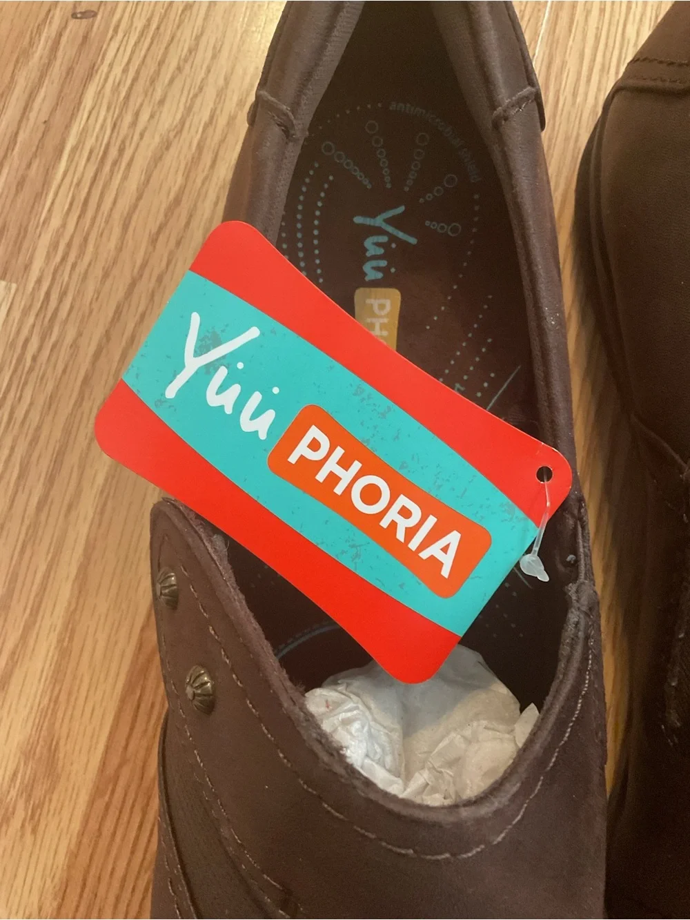 Women's Yuu Phoria Brown Slip-On Comfort Shoes Hook&Loop 12M.